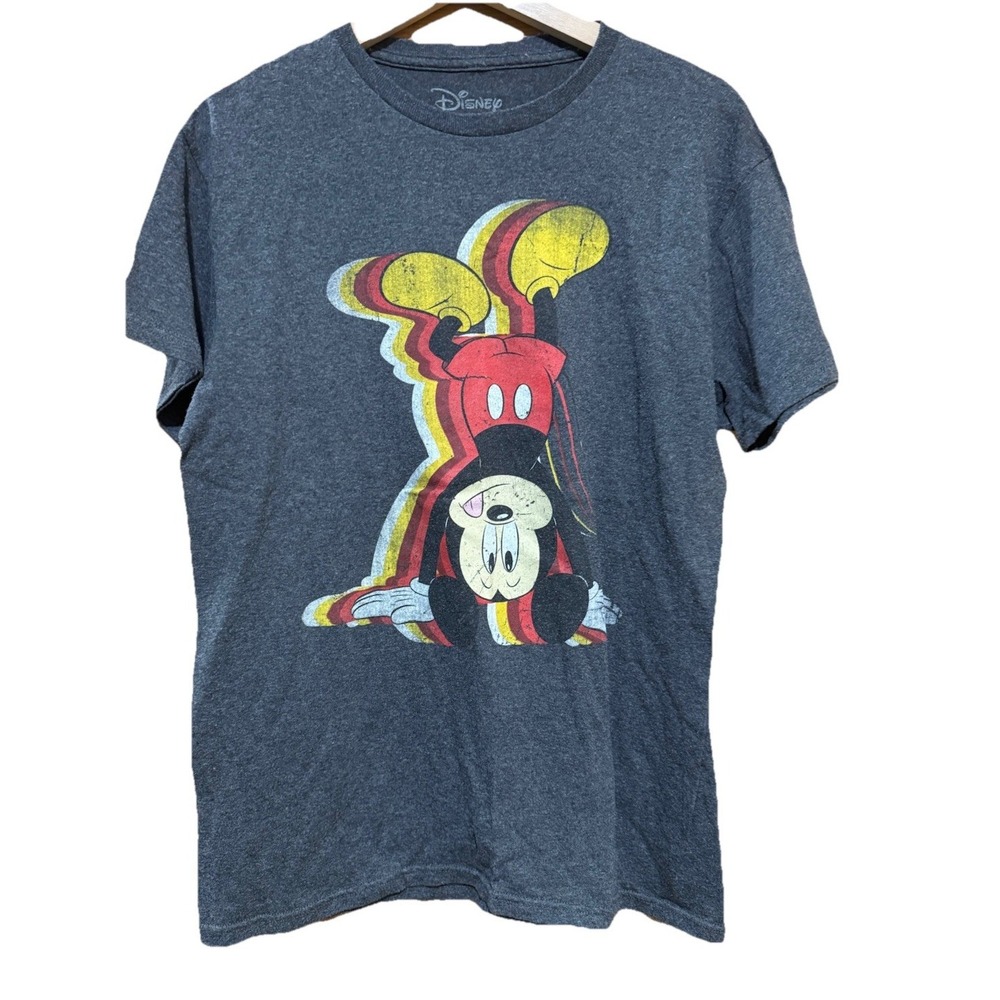 Disney Handstand Mickey Mouse‎ Classic T Unisex Dark Gray Size Medium